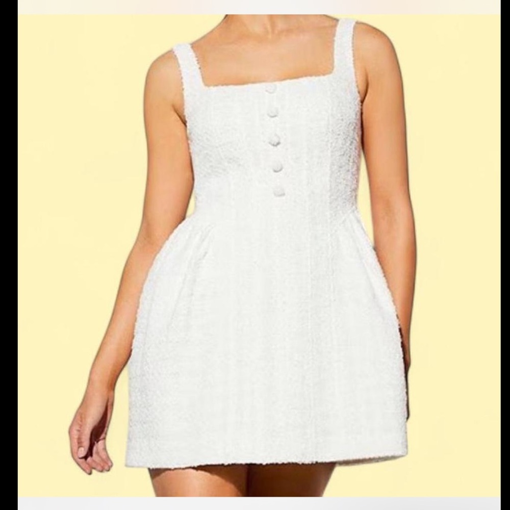 Gianni Bini A-Line White Mini Dress Bridal